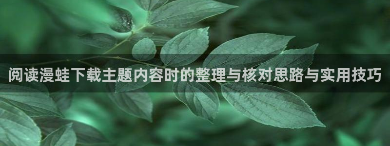 樱花日语常用词汇：阅读漫蛙下载主题内容时的整理与核对思路与实用技巧